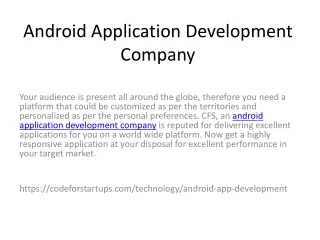android application development company