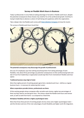 survey on flexible work hours in business