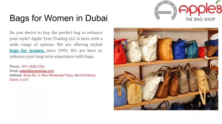 bags for women in dubai