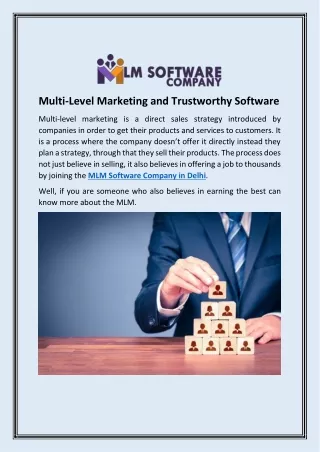 multi level marketing and trustworthy software