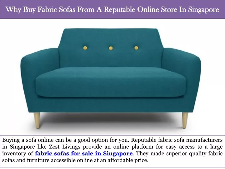 why buy fabric sofas from a reputable online store in singapore