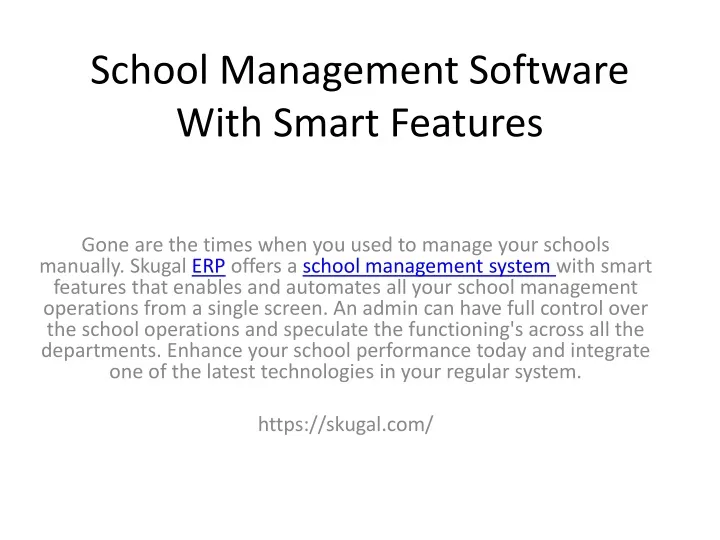 school management software with smart features
