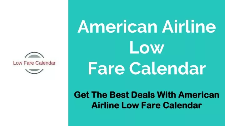 american airline low fare calendar