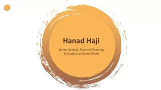 Hanad Haji - Problem Solver and Creative Thinker