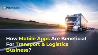 Need For Mobile Apps in Transportation & Logistics Industry