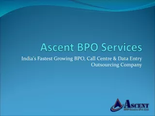 Data Entry Services and Call Center Services