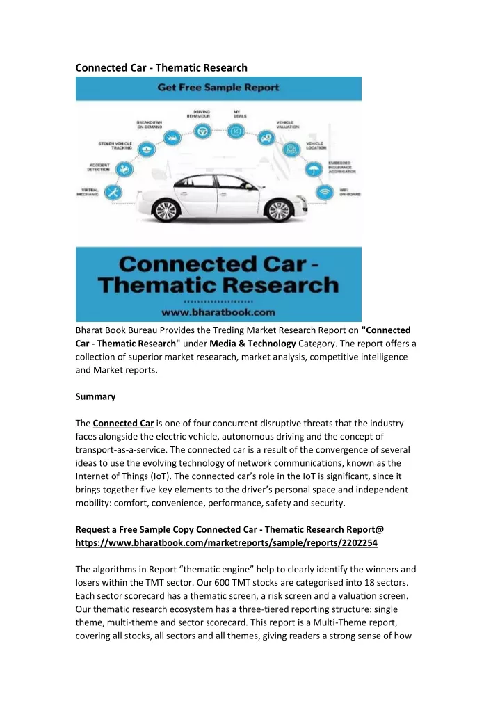 connected car thematic research