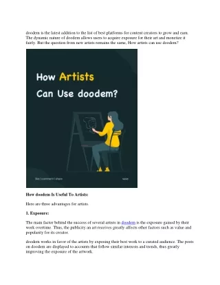 How Artists Can Use doodem?