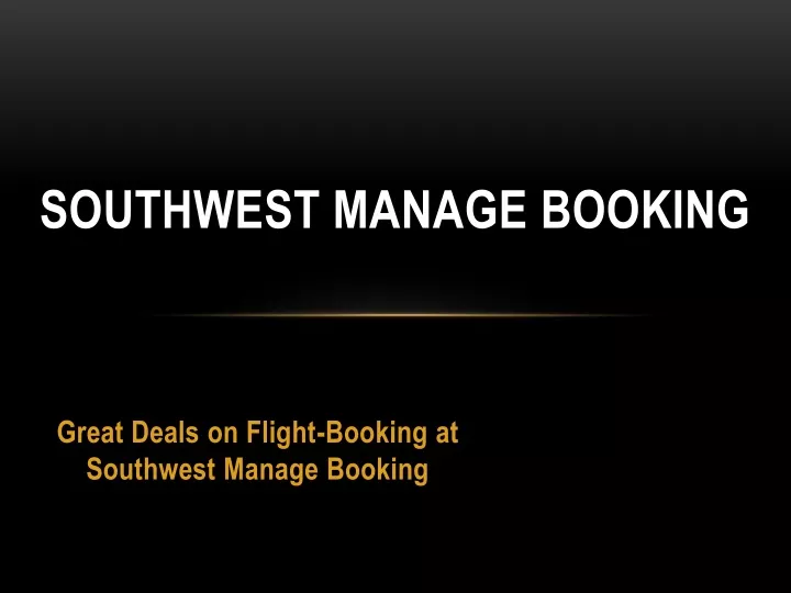 southwest manage booking