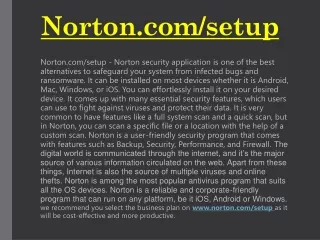 How to Download and Install ​Norton.com/setup?