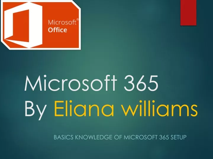 microsoft 365 by eliana williams