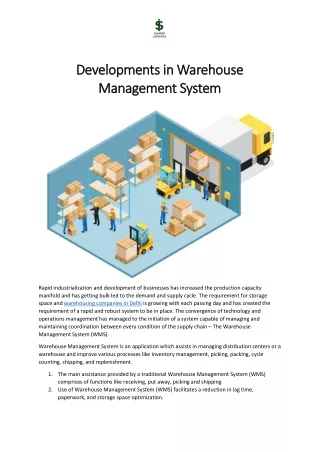 Development and Working of Warehouse Management System