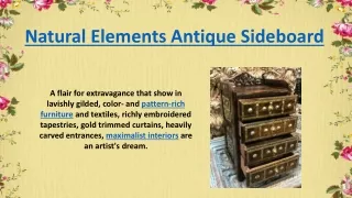 natural elements antique sideboard