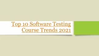 Trending Software Testing Courses