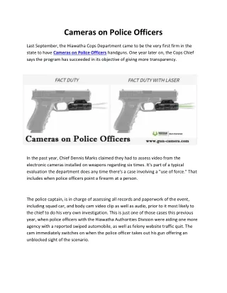 Cameras on Police Officers