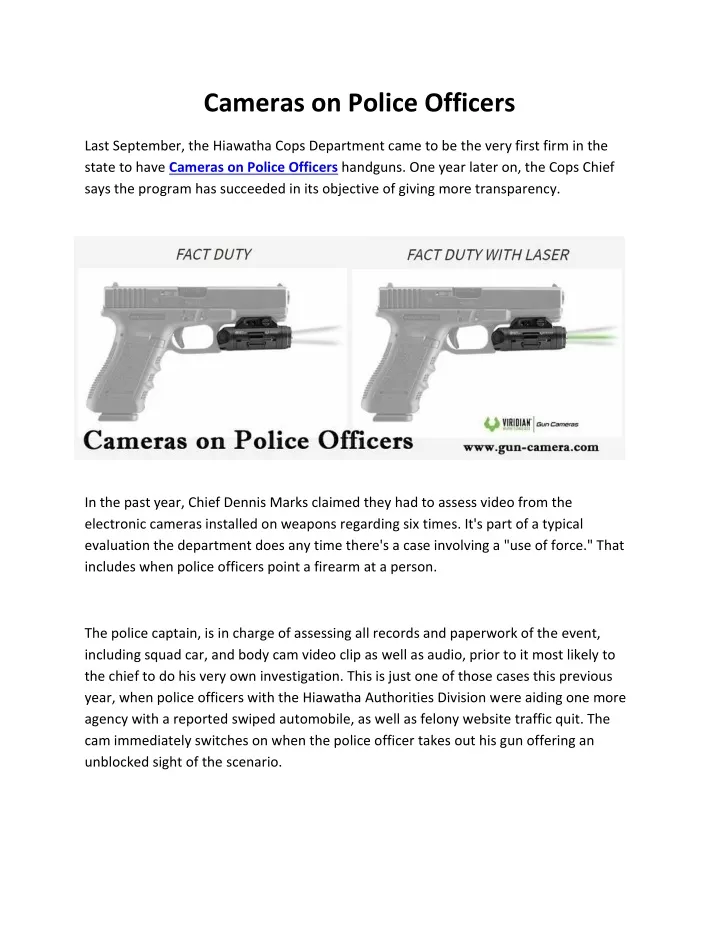 cameras on police officers