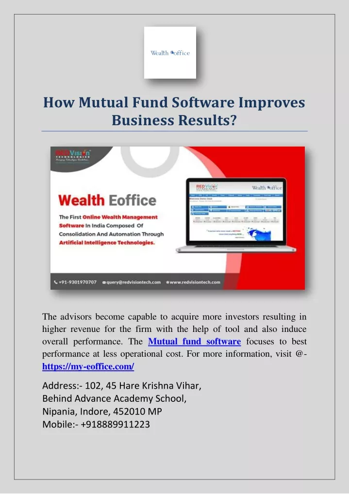 how mutual fund software improves business results