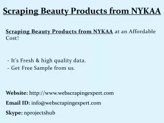 scraping beauty products from nykaa