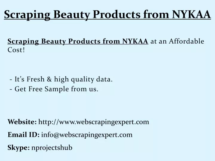 scraping beauty products from nykaa
