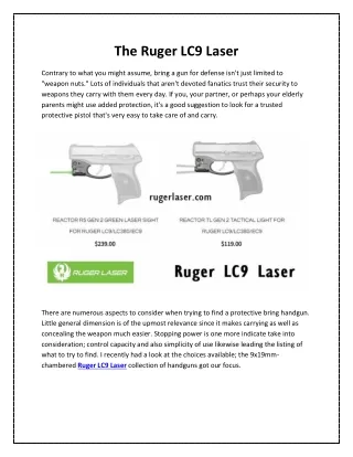 Ruger LC9 Laser