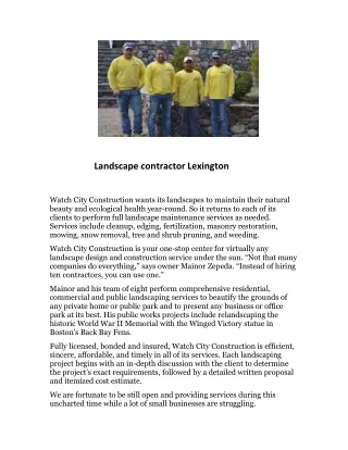 landscape contractor lexington