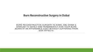 burn reconstructive surgery in dubai