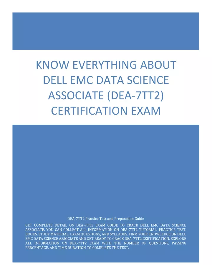 know everything about dell emc data science