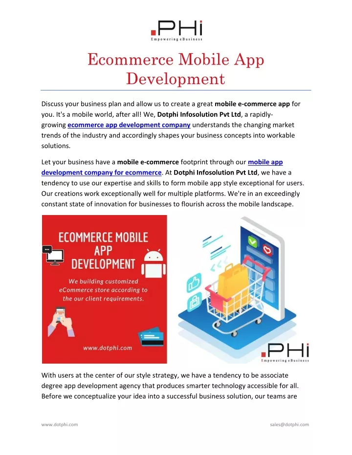 ecommerce mobile app development