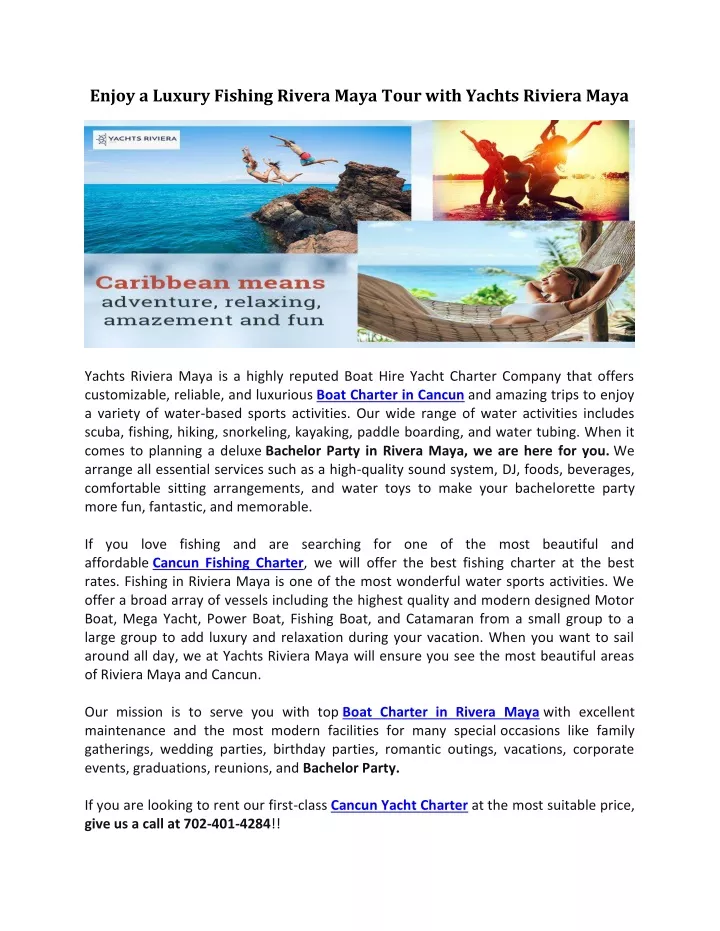 enjoy a luxury fishing rivera maya tour with