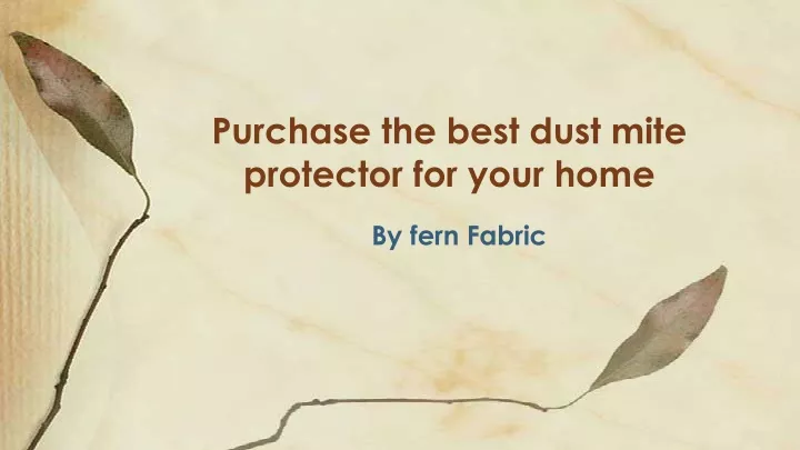 purchase the best dust mite protector for your home