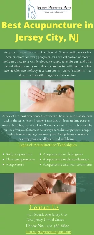 Best Acupuncture in Jersey City, NJ
