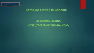 Home Ac Service in Chennai