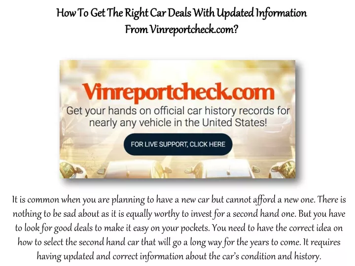 how to get the right car deals with updated