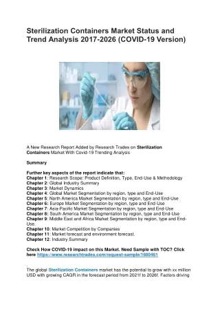 sterilization containers market status and trend