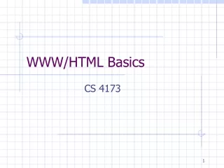 WWW and Basic Html