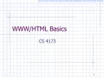 WWW and Basic Html - slide 1