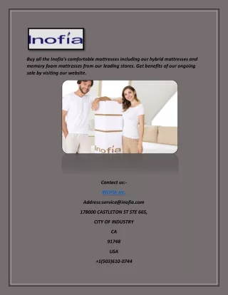 buy all the inofia s comfortable mattresses