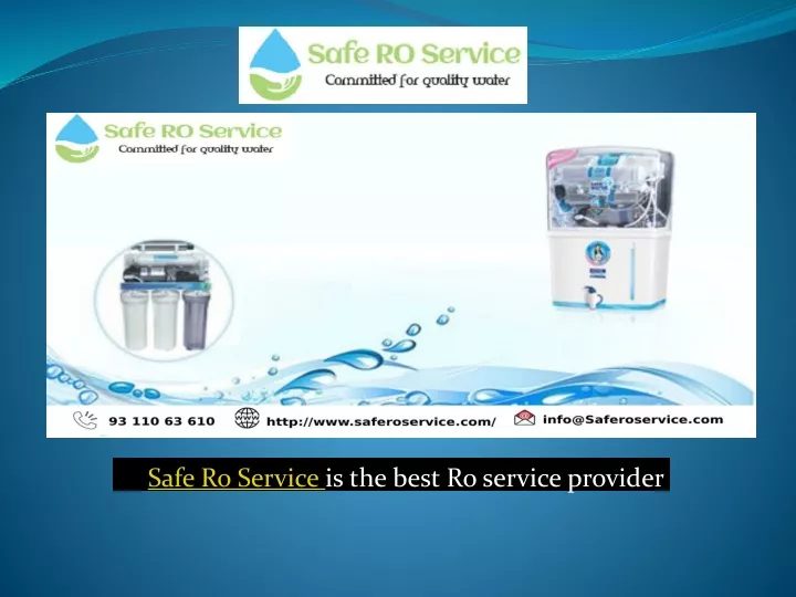 safe ro service is the best ro service provider