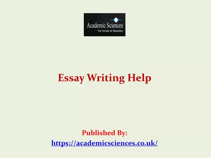 essay writing help published by https academicsciences co uk