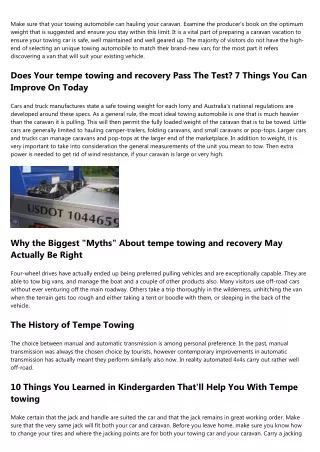make sure that your towing automobile can hauling