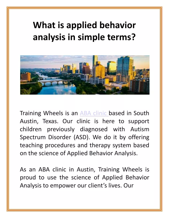 what is applied behavior analysis in simple terms