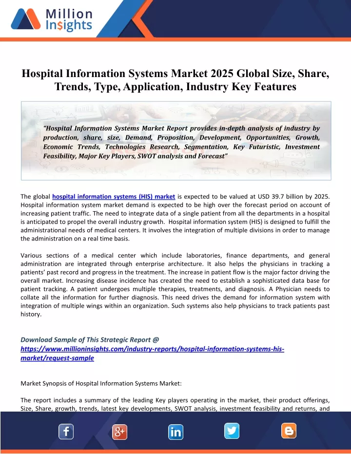 hospital information systems market 2025 global