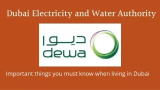 DEWA - Dubai Electricity and Water Authority
