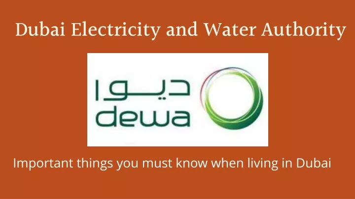 dubai electricity and water authority