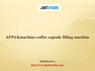 coffee capsule filling machine