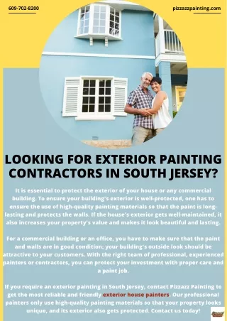 Looking for Exterior Painting Contractors in South Jersey?