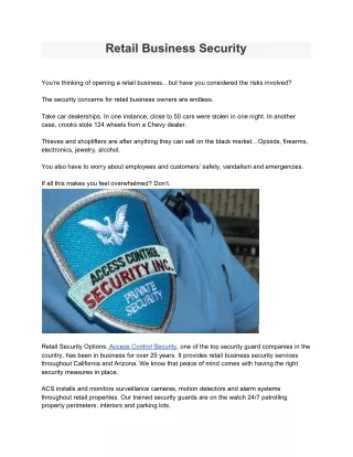 retail business security