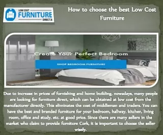 How to choose the best Low Cost Furniture