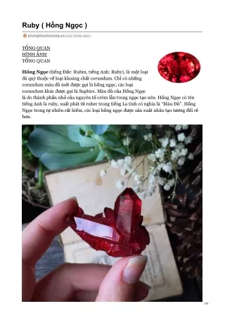 ruby h ng ng c