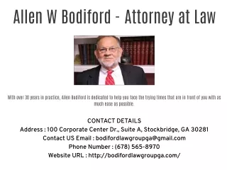 Allen W Bodiford - Attorney at Law